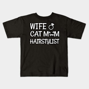 hairstylist cat lover Kids T-Shirt